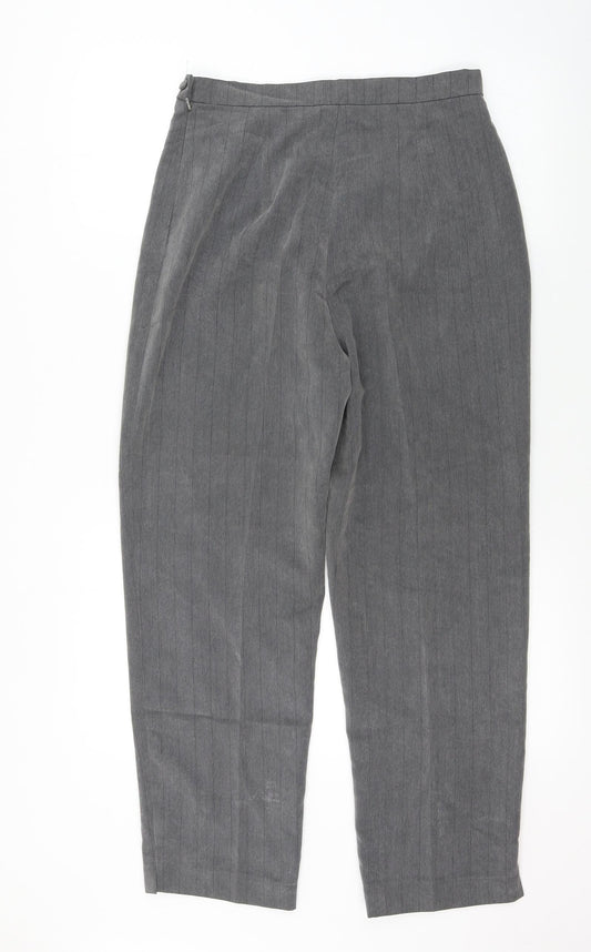 Womens UK Size 12 Preworn Regular Fit Grey Trousers