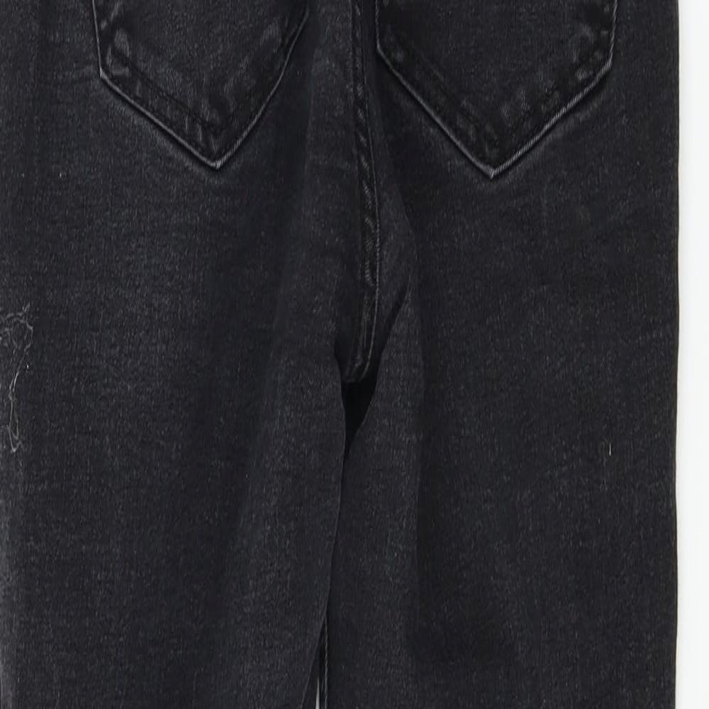 Brand and care label for Zara women’s black skinny jeans, size UK 26, in, 24-inch leg