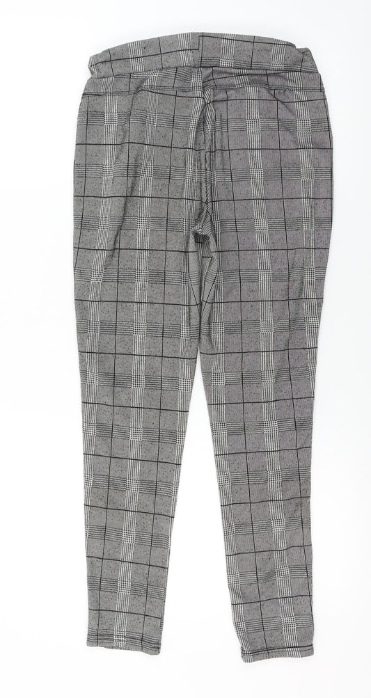 Preworn Womens Grey Check Trousers Size L L23 in