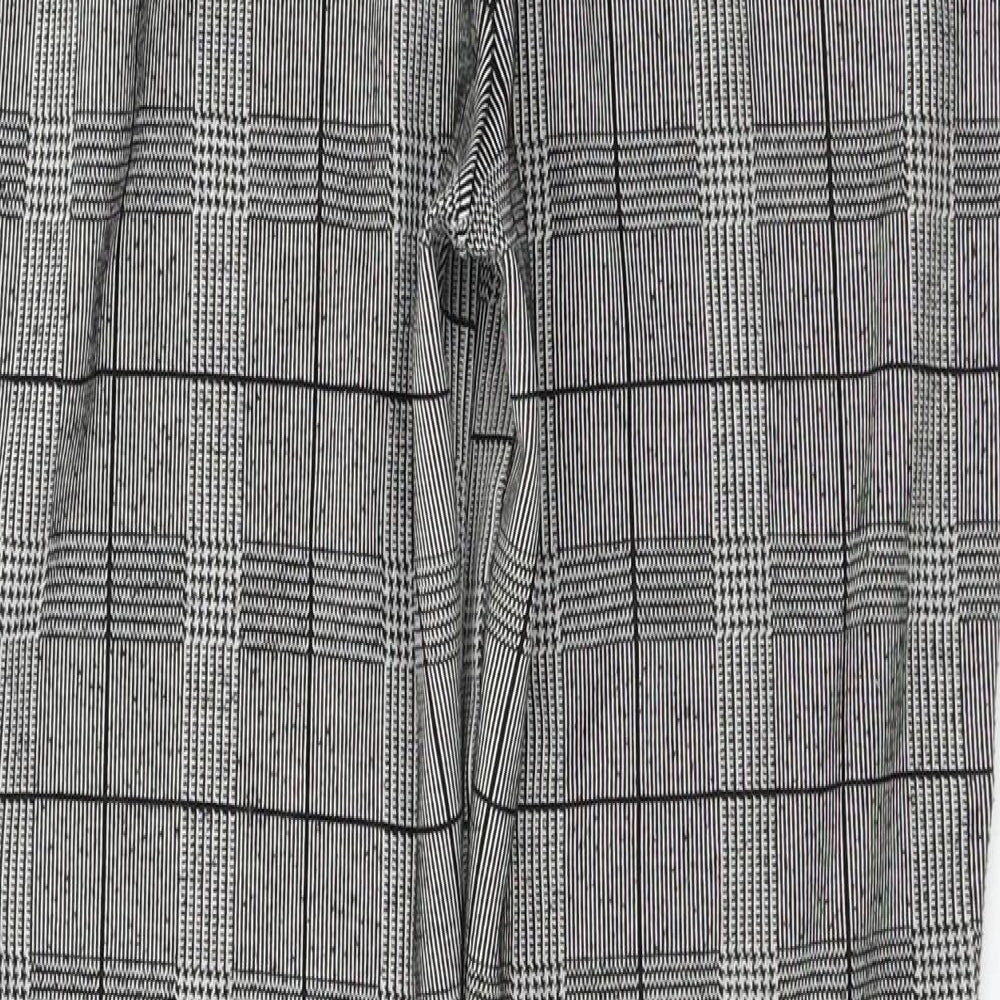 Preworn Womens Grey Check Trousers Size L L23 in