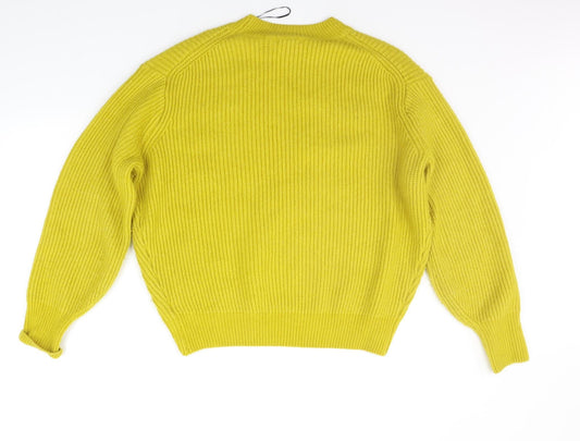 Womens UK Size XS H&M Yellow Pullover Jumper