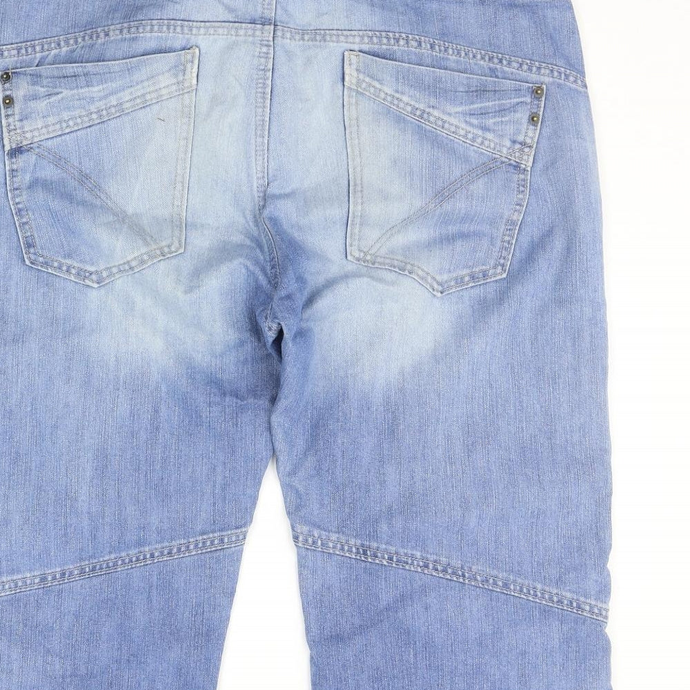 Denim & Co. Womens Blue Cropped Trousers Size 36 in L21 in