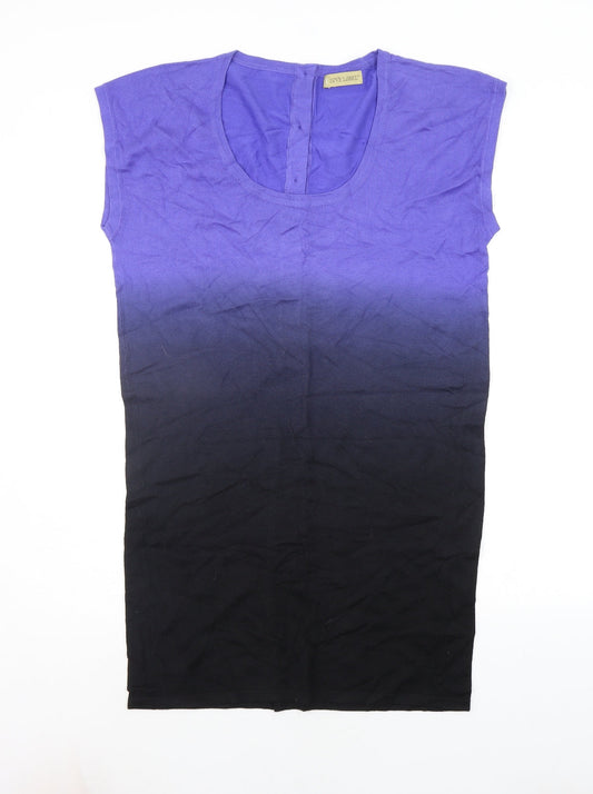 Additional front view of Love Label women’s blue jacket dress, size UK 8