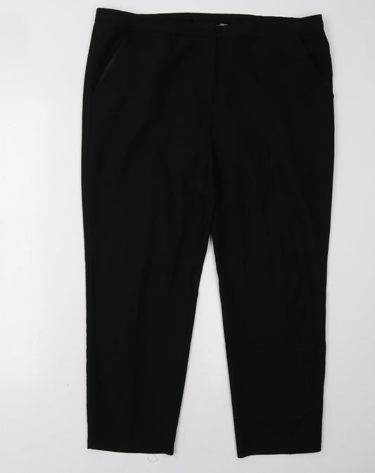 Womens UK Size 14 ASOS Regular Fit Black Trousers