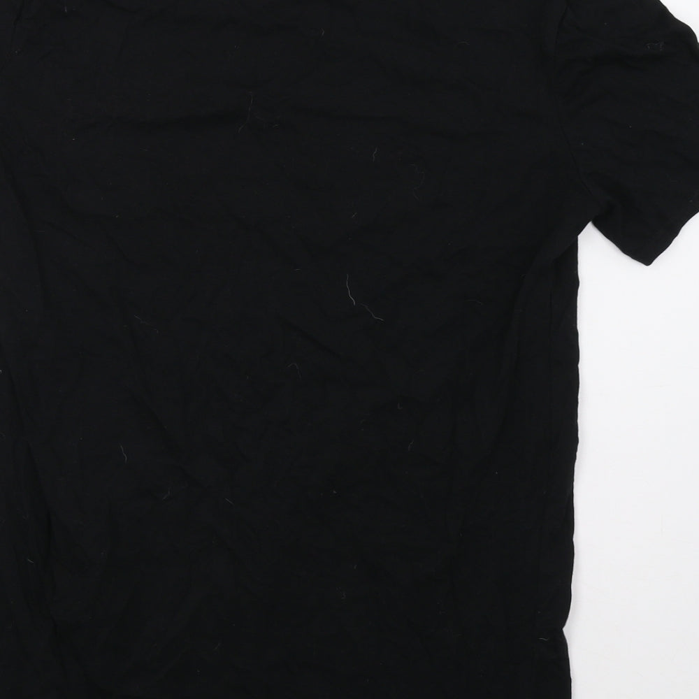 Womens UK Size M Stylewise Black Basic Polo