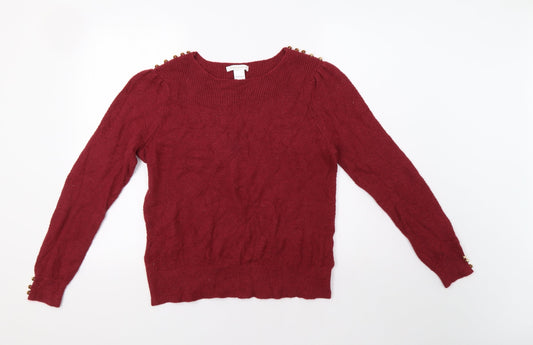 Womens UK Size 14 La Redoute Red Pullover Jumper