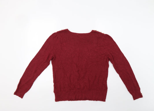 La Redoute Womens Red Pullover Jumper Size 14