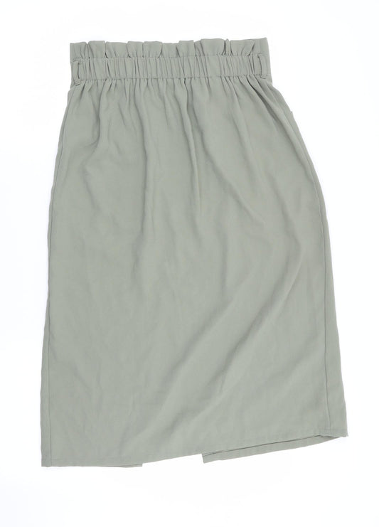 New Look Womens Green A-Line Skirt Size 12 - Back Elastication