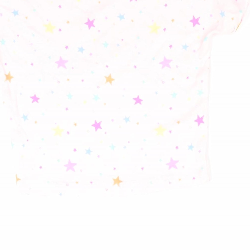 NEXT Girls Pink Basic T-Shirt Size 9-12 Months - star print