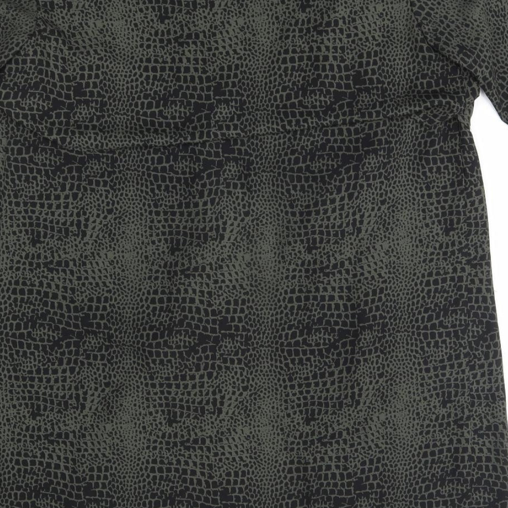 Womens UK Size 8 H&M Green Wrap Blouse