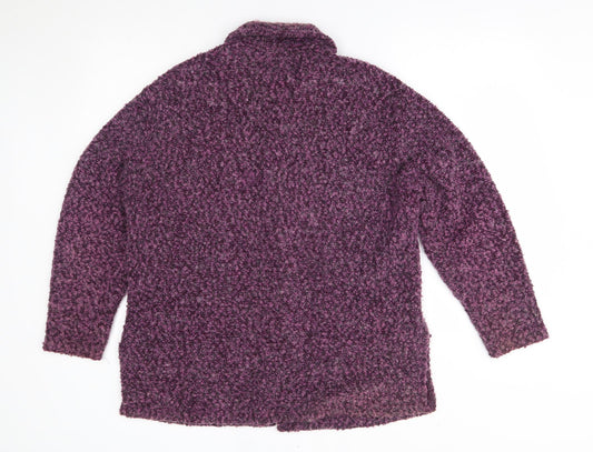 Classics Womens Purple Cardigan Jumper Size M