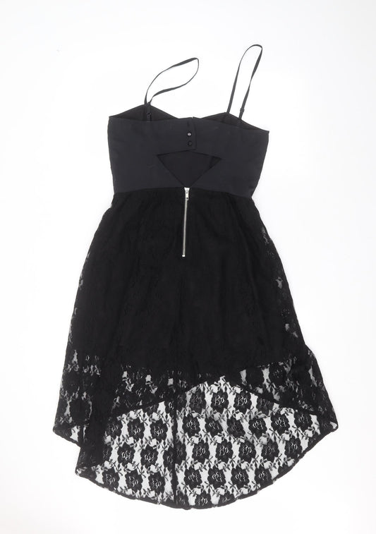 Miss Selfridge Womens Black A-Line Size 10