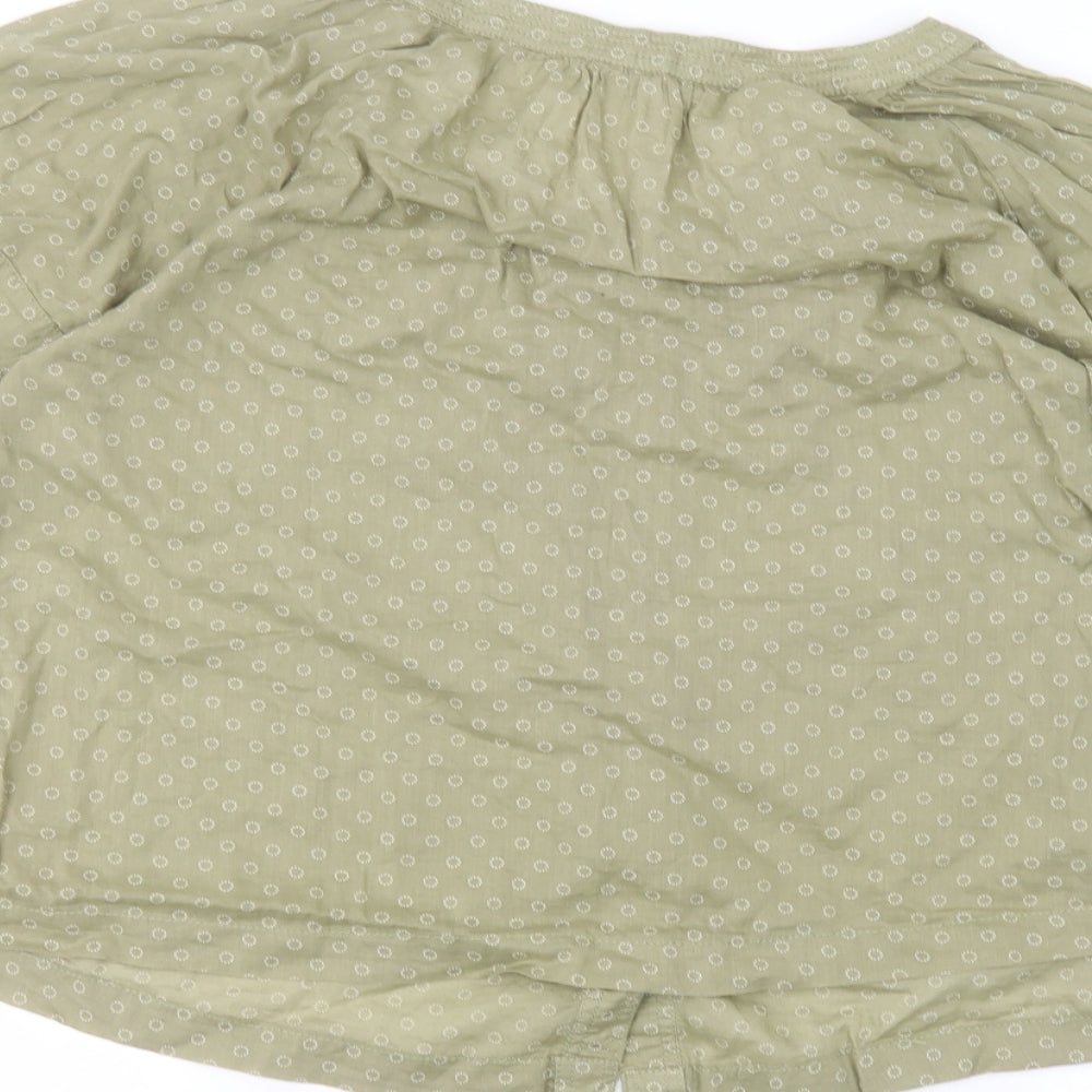 NEXT Womens Green Basic Button-Up Size 8