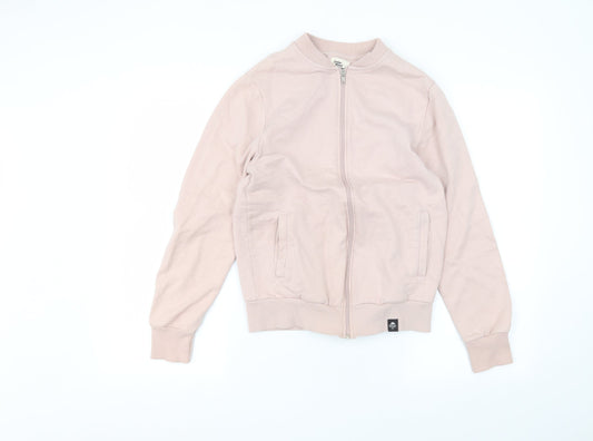 Womens UK Size S Cedar Wood State Pink Full Zip Jumper