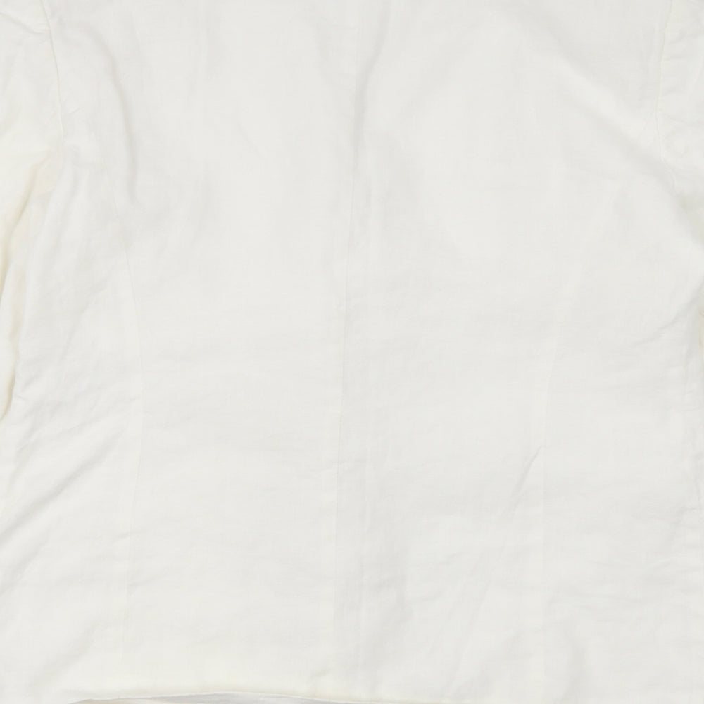 Womens UK Size 14 Gerry Weber White Basic Button-Up