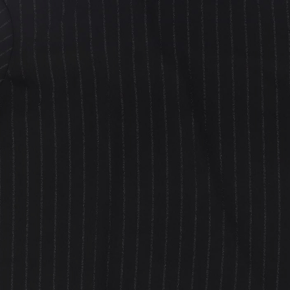 Womens UK Size Preworn Black Basic Button-Up