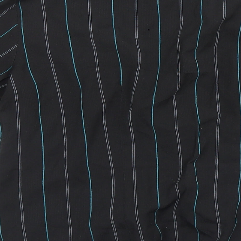 Womens UK Size 10 New Look Black Basic Button-Up