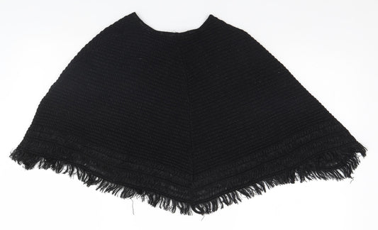 Womens UK Size One Size Rare Black Basic Blouse