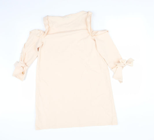 Prague Womens Pink Basic T-Shirt Size 10