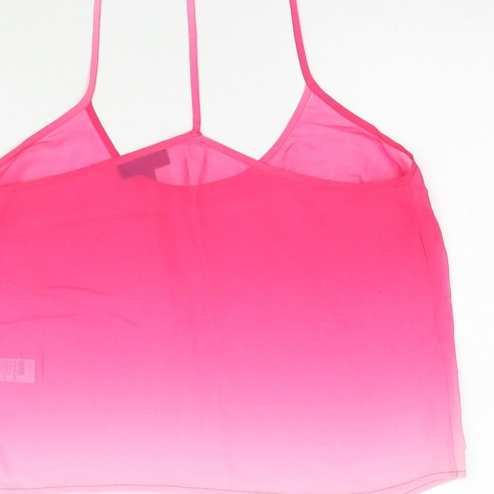 Womens UK Size 10 Topshop Pink Camisole Blouse