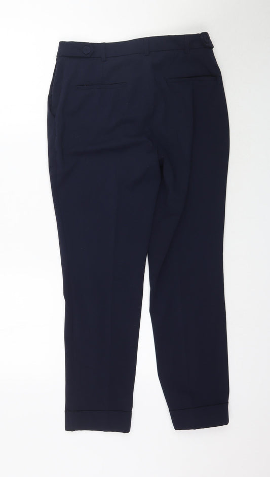 Mango Womens Blue Trousers Size 36 L27 in