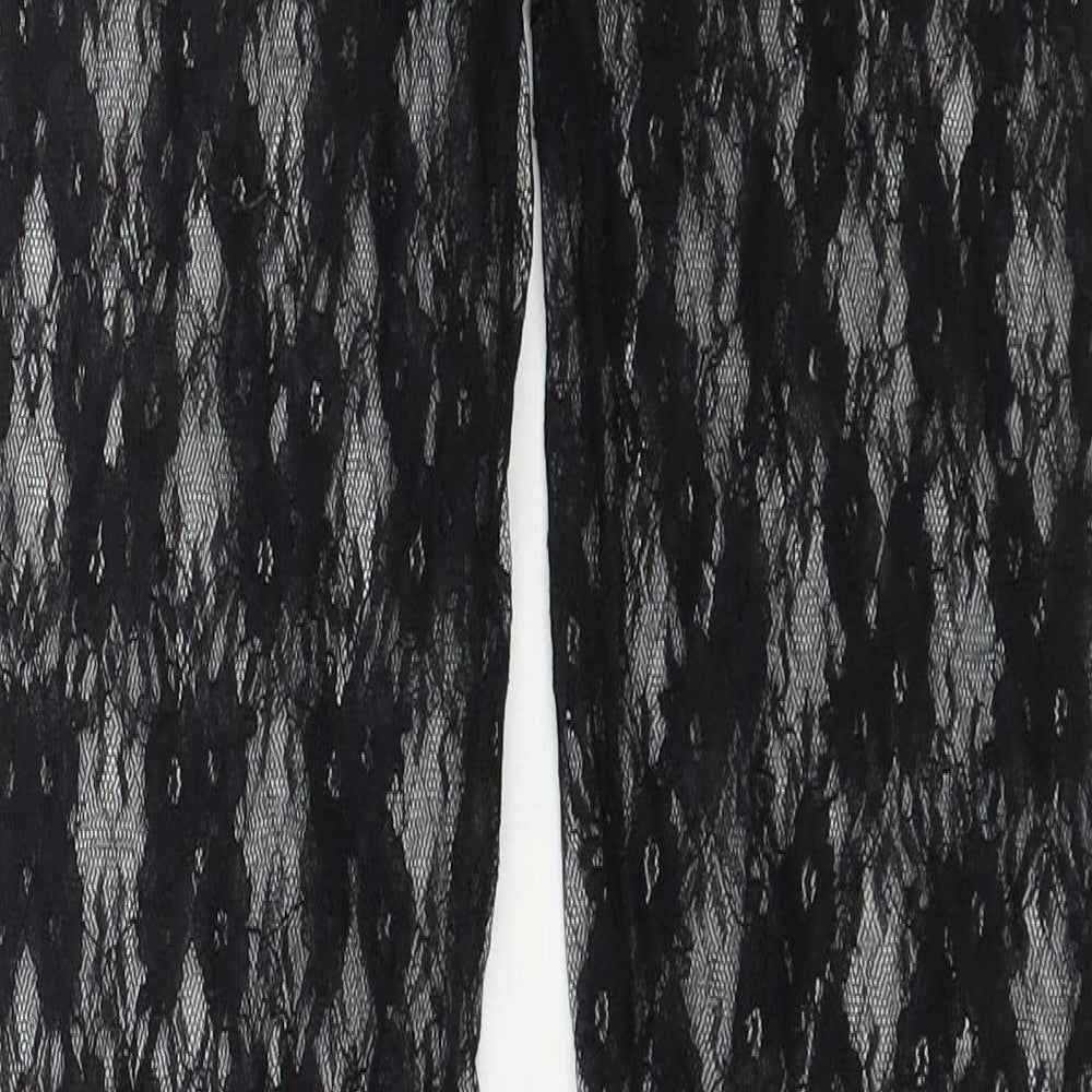 Smiffy's Womens Black Lace Trousers Size S L26 in