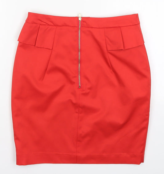 H&M Womens Red Mini Skirt Size 8