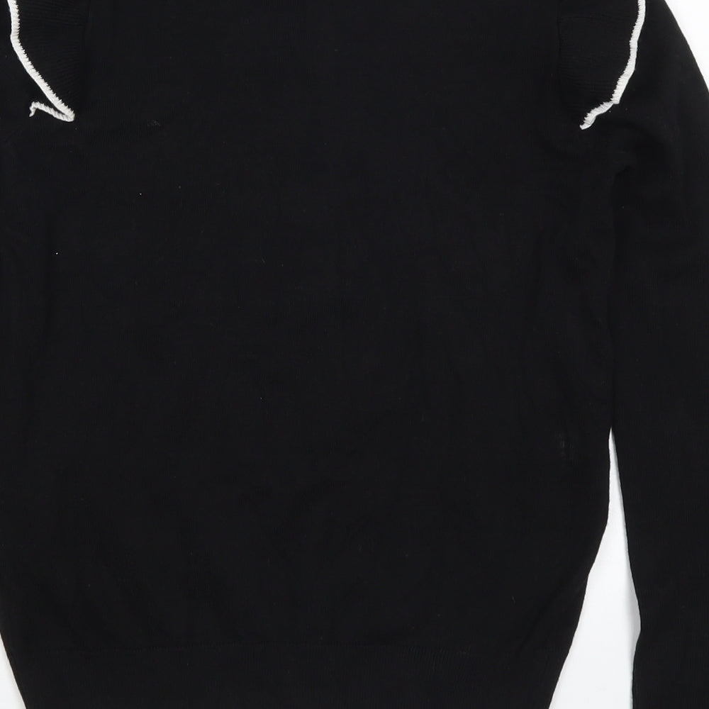 Womens UK Size 10 Papaya Black Pullover Jumper