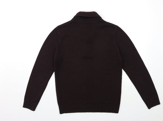 George Mens Brown Knit Pullover Jumper Size S