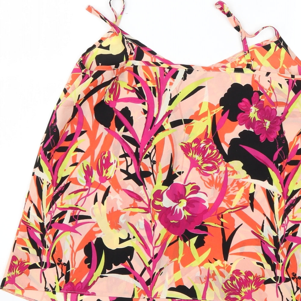Womens UK Size 6 Miss Selfridge Multicoloured Basic Blouse