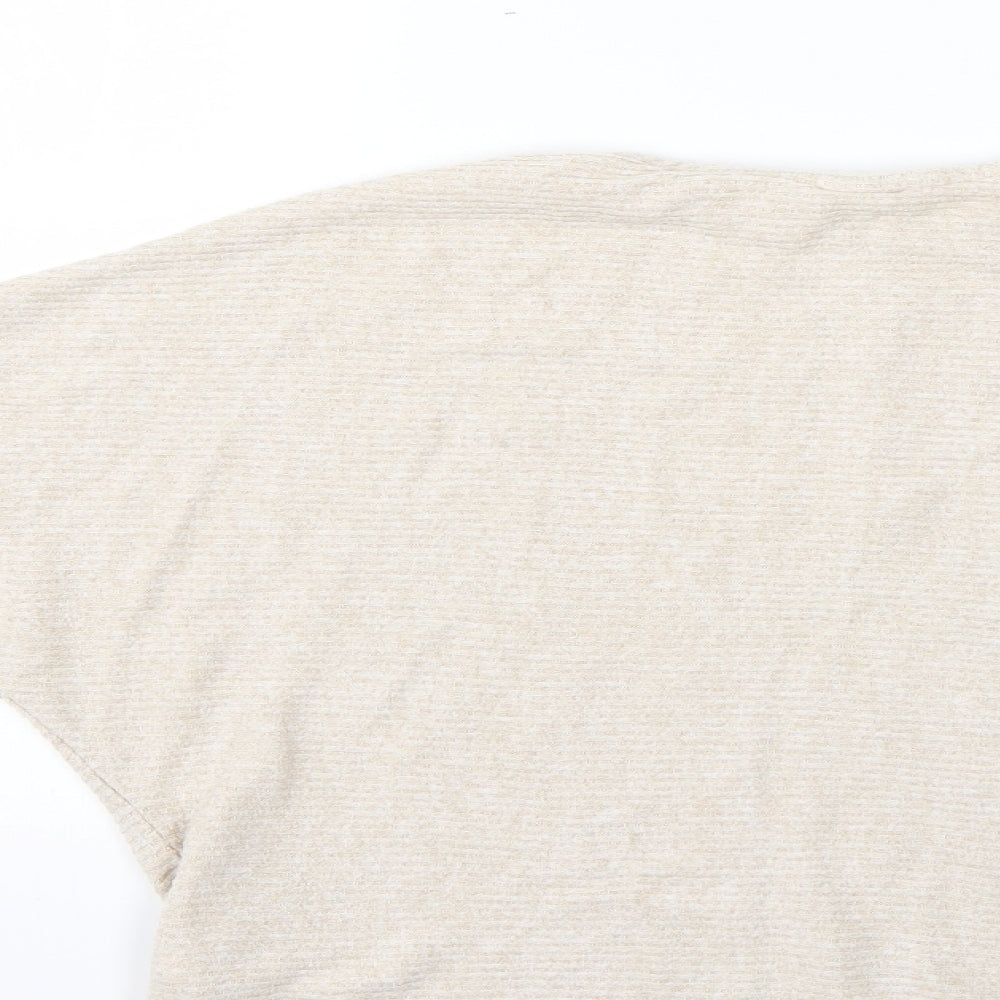 Womens UK Size XS H&M Beige Pullover Jumper