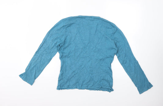 Klass Womens Blue Pullover Jumper Size M