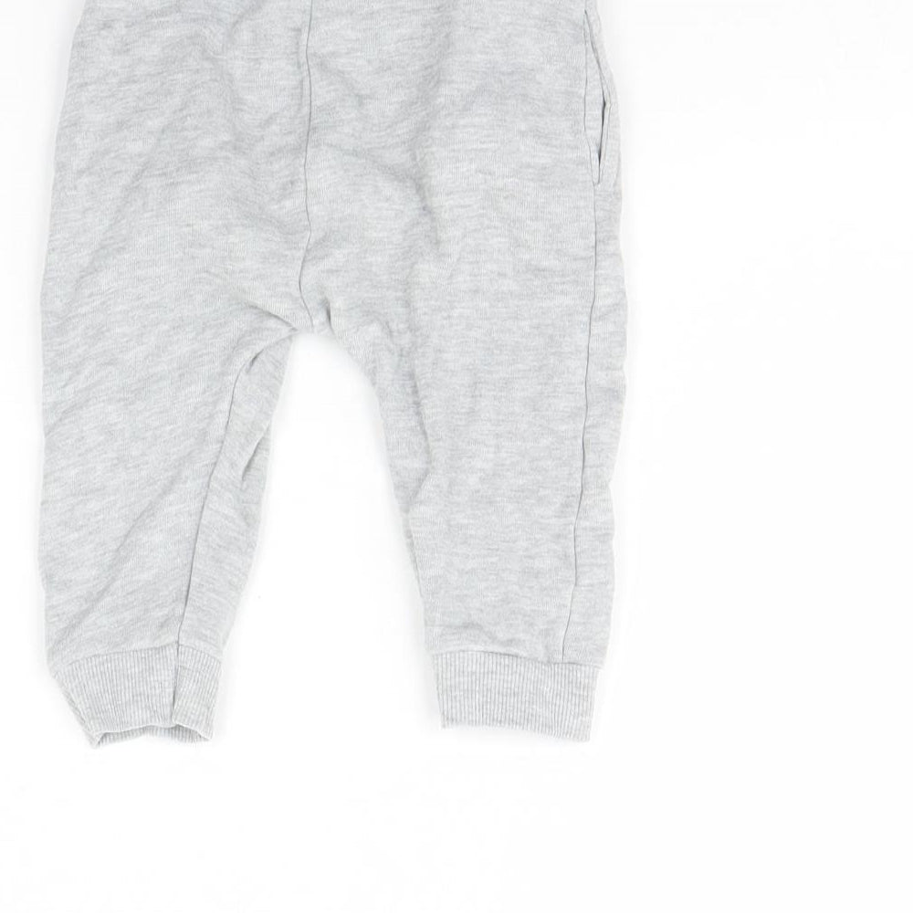 Preworn Baby Grey Jogger Trousers Size 9 Months