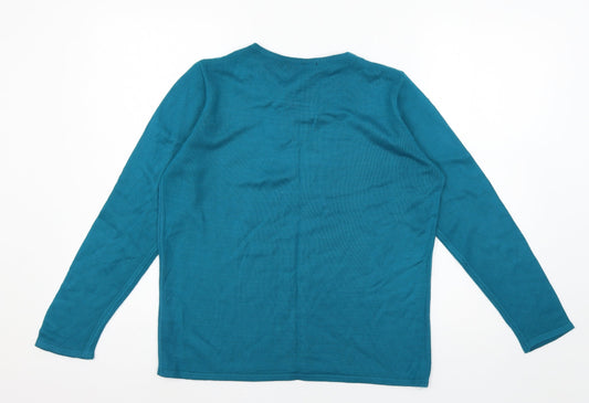 Womens UK Size M Alexara Blue Pullover Jumper