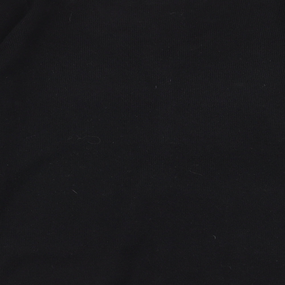 Brand and care label for david emanuel women’s black cardigan jumper, size UK 10