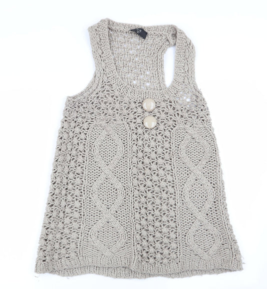 Womens UK Size M AX Paris Beige Pullover Jumper