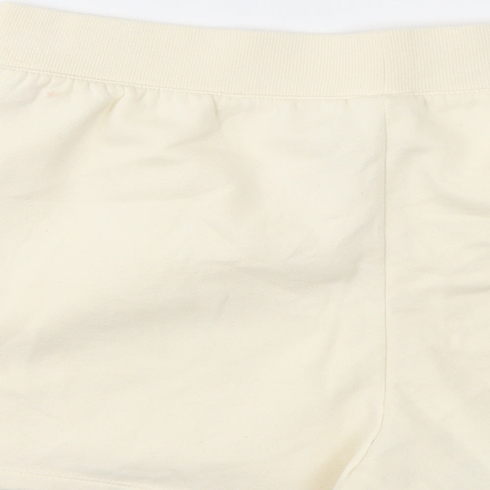 H&M Womens Ivory Cut-Off Shorts Size M - stretch waistband