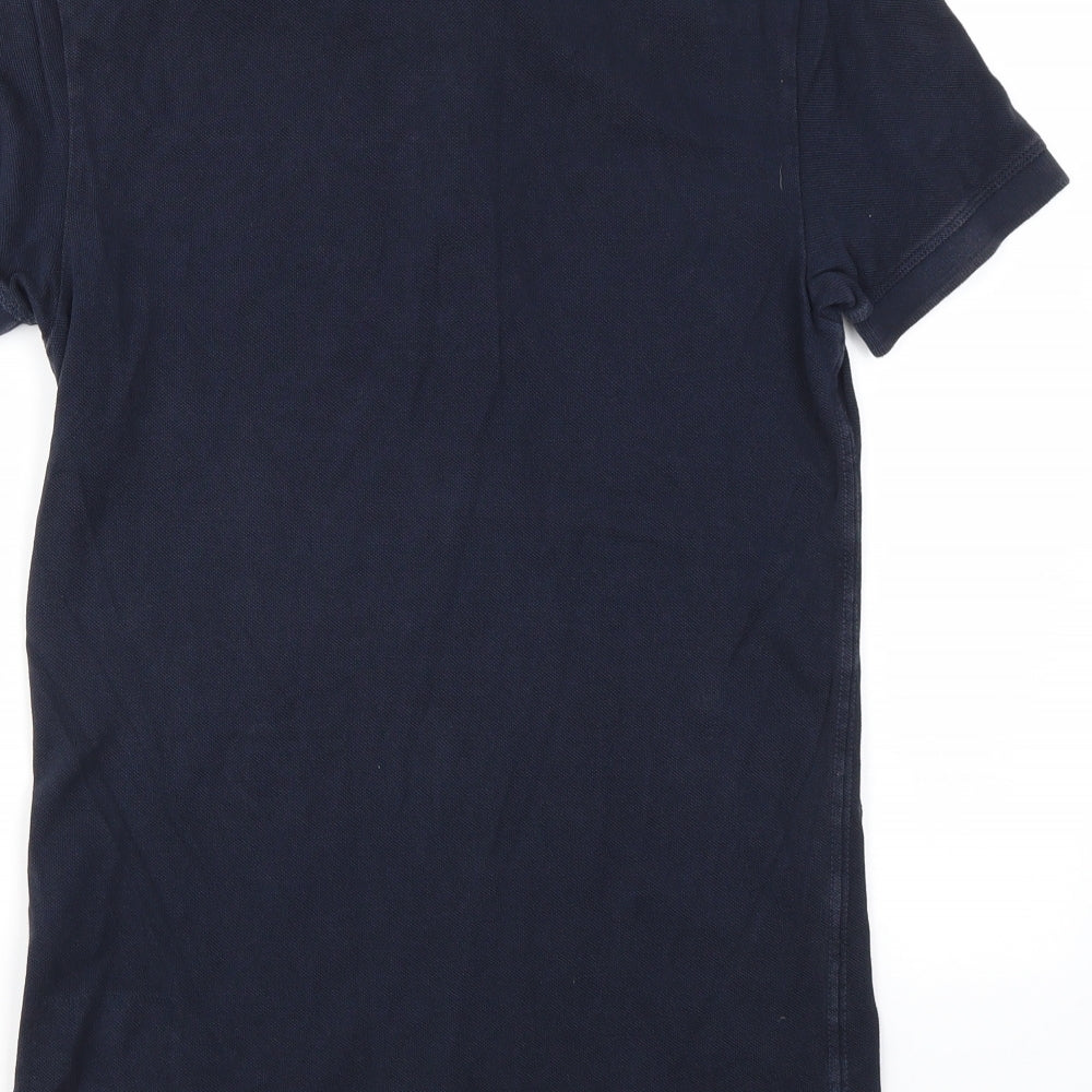 Preworn Mens Blue Houndstooth Polo Size XS