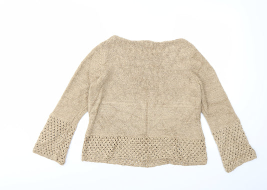 Womens UK Size L M&S Beige Pullover Jumper