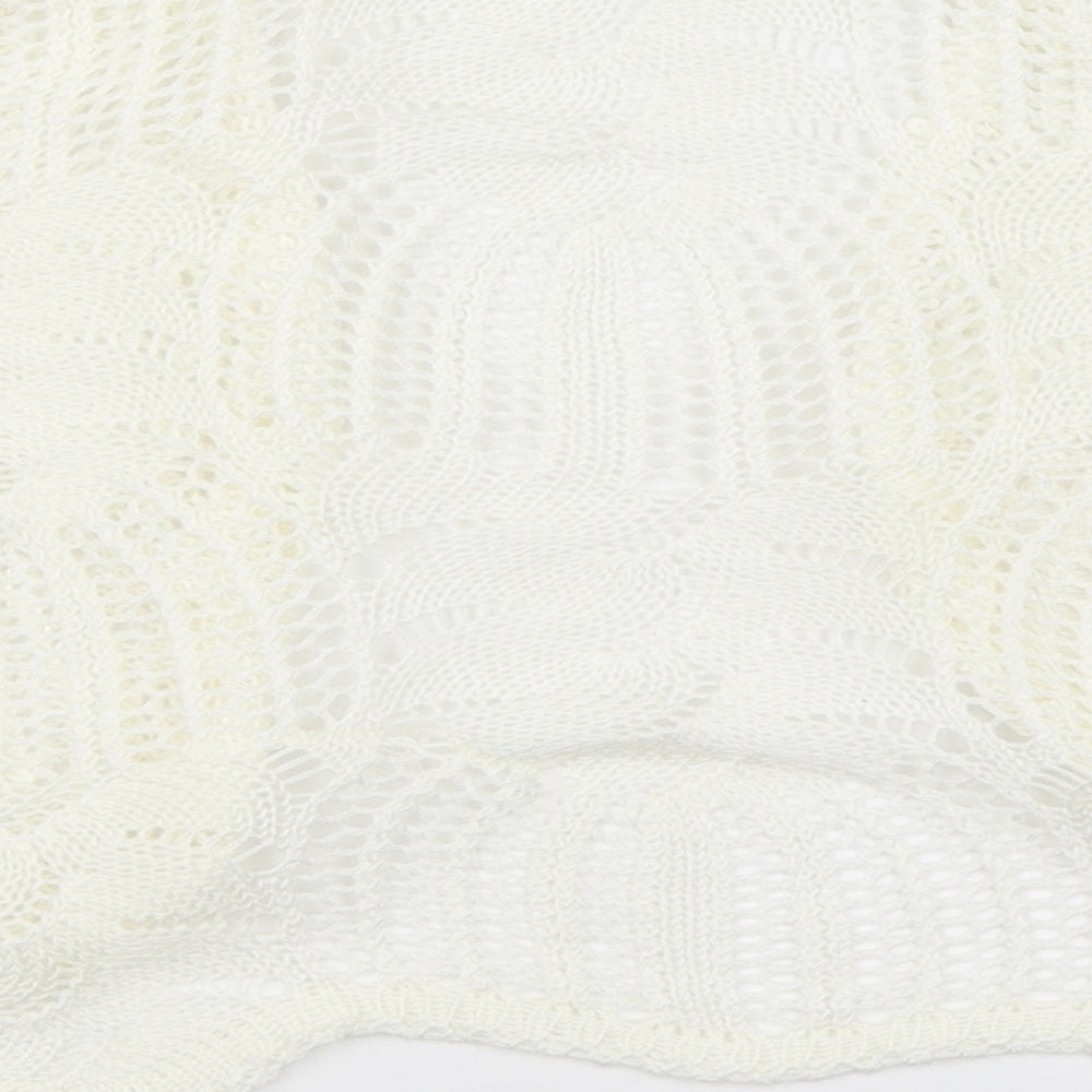 Envy Womens White Cardigan Jumper Size XL