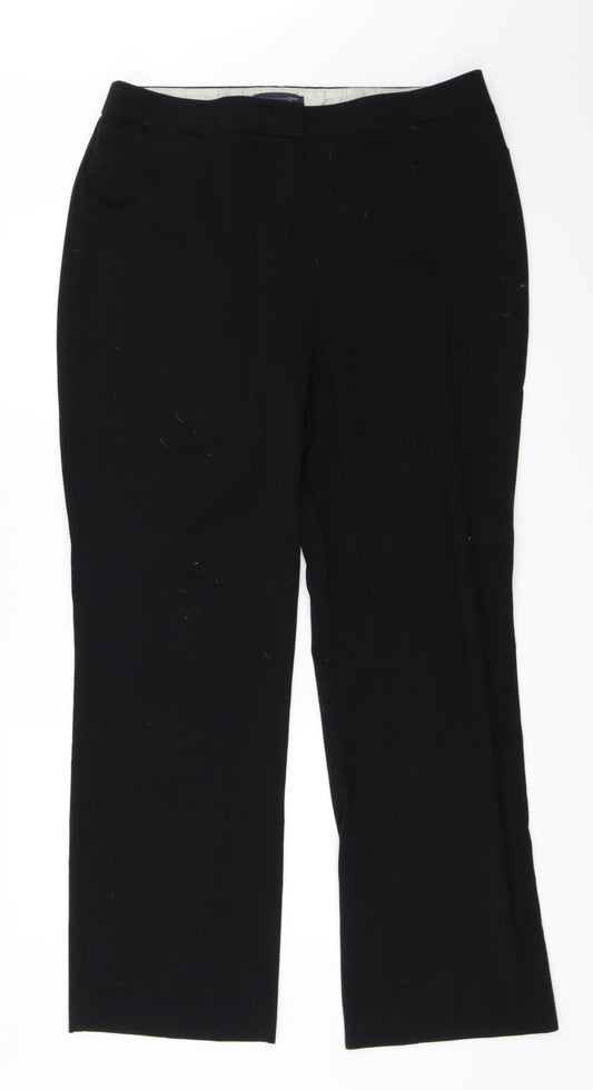 Womens UK Size 14 Marks and Spencer Regular Fit Black Trousers