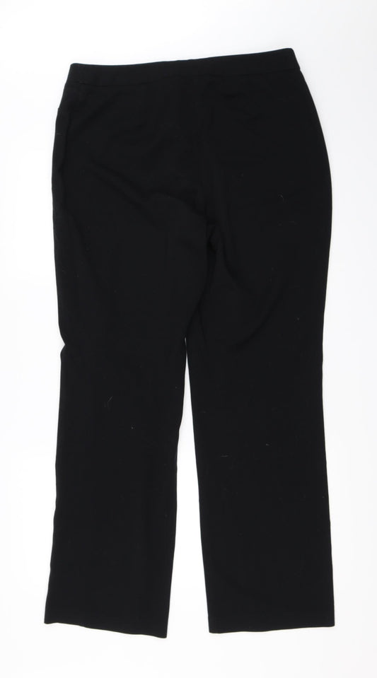 Womens UK Size 14 Marks and Spencer Regular Fit Black Trousers