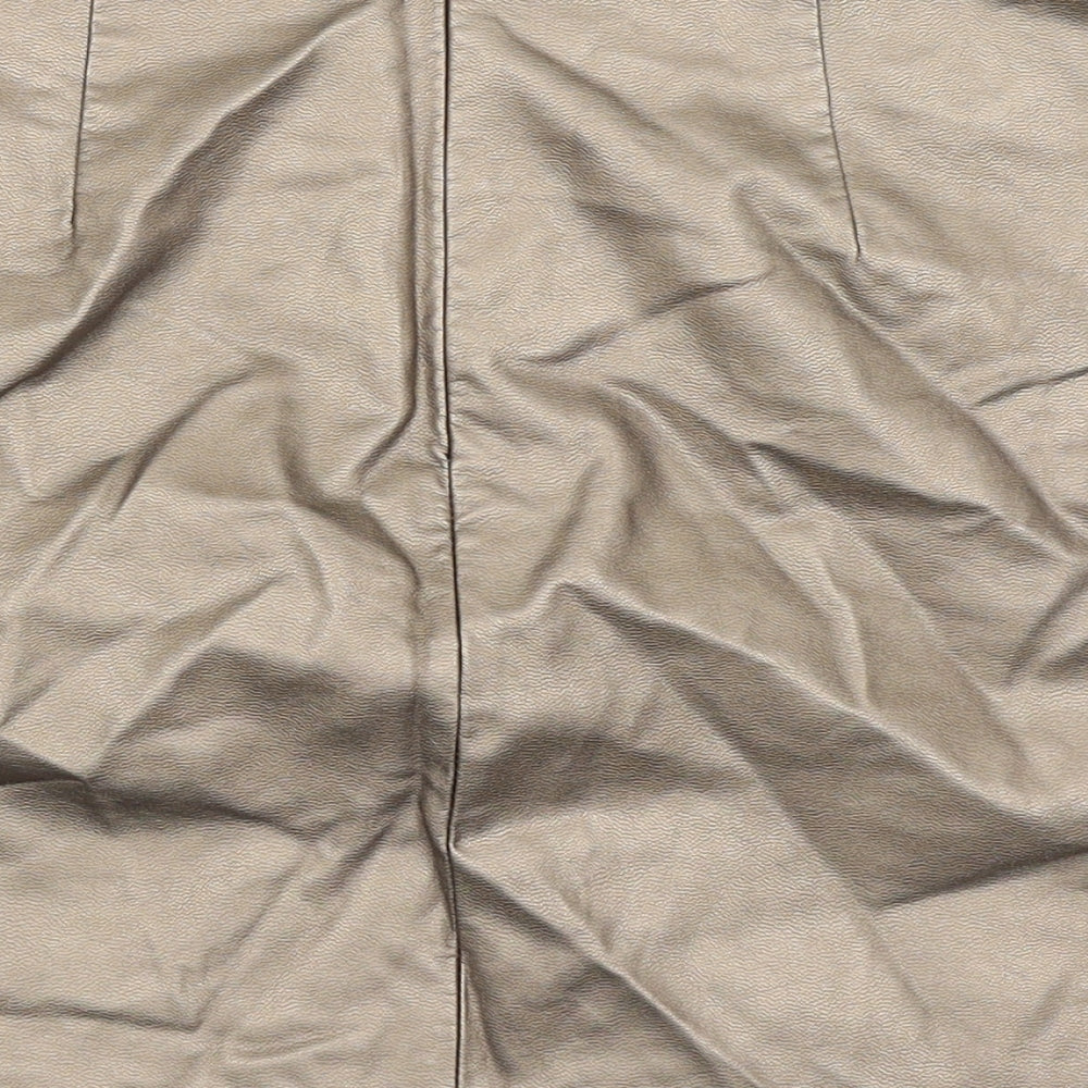 Papaya Womens Gold A-Line Skirt Size 12