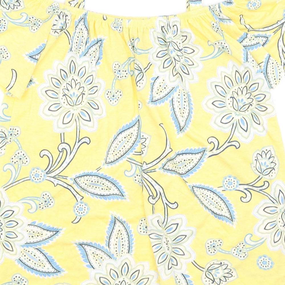 Womens UK Size 8 Dorothy Perkins Yellow Basic Blouse