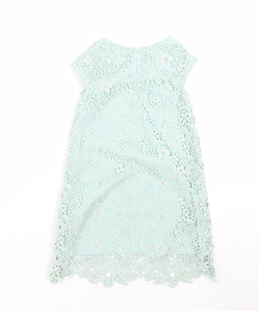 H&M Girls Green Floral Shift Size 4-5 Years
