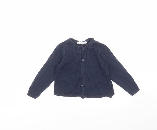H&M Girls Blue Cardigan Jumper Size 18-24 Months