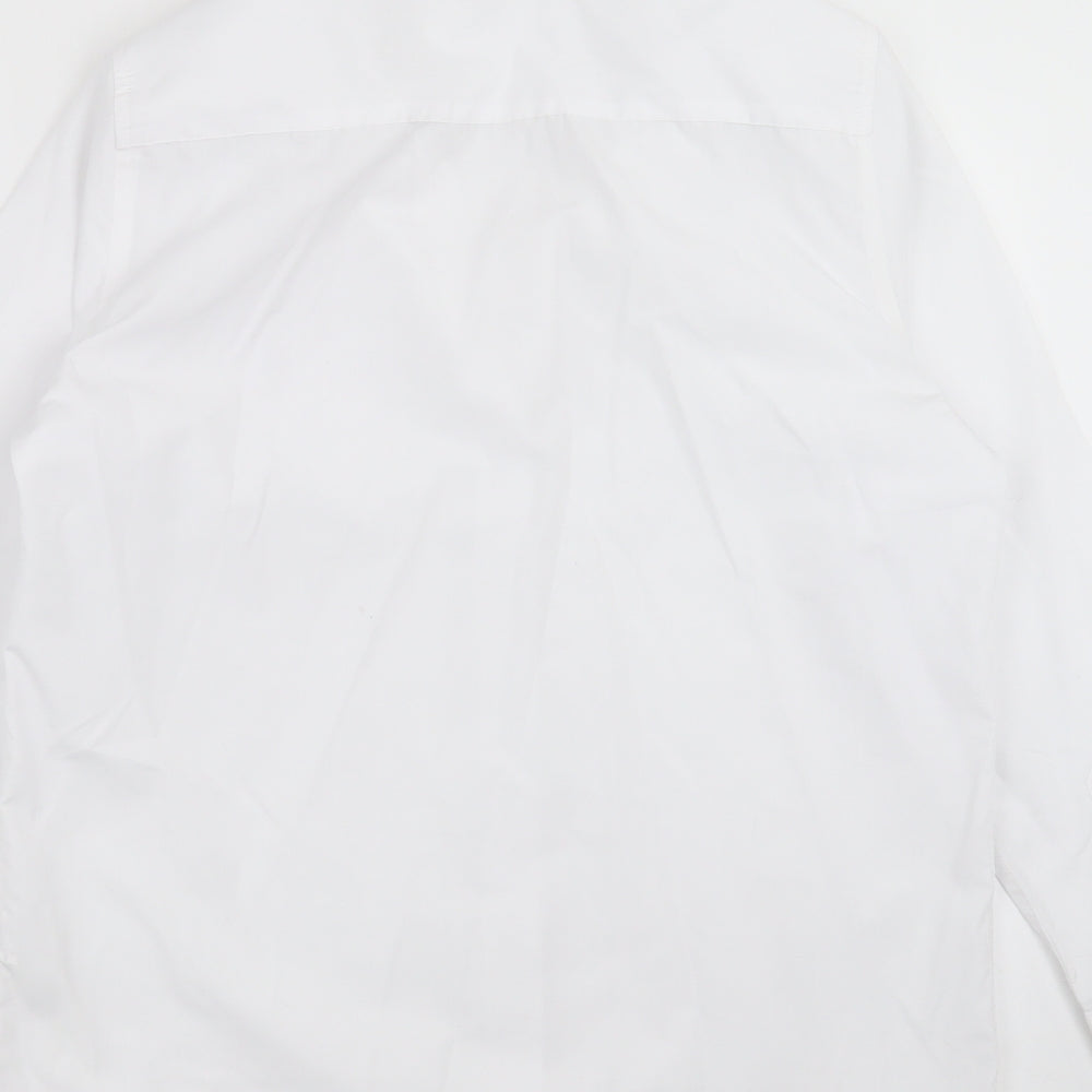 Marks and Spencer Boys White Basic Button-Up Size 13-14 Years - school