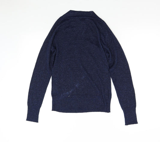 Womens UK Size M Reflections Blue Pullover Jumper