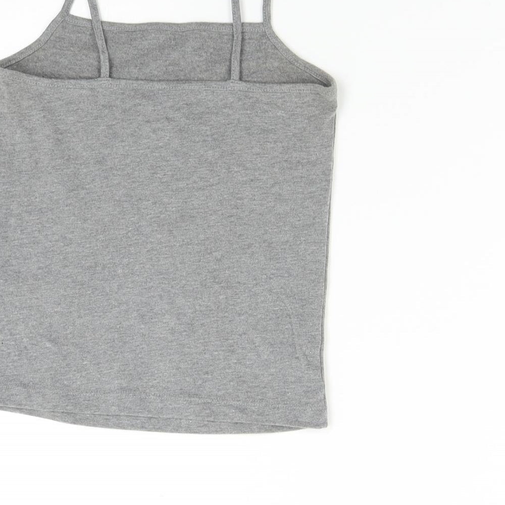 Womens UK Size XS Wild Fable Grey Basic Tank