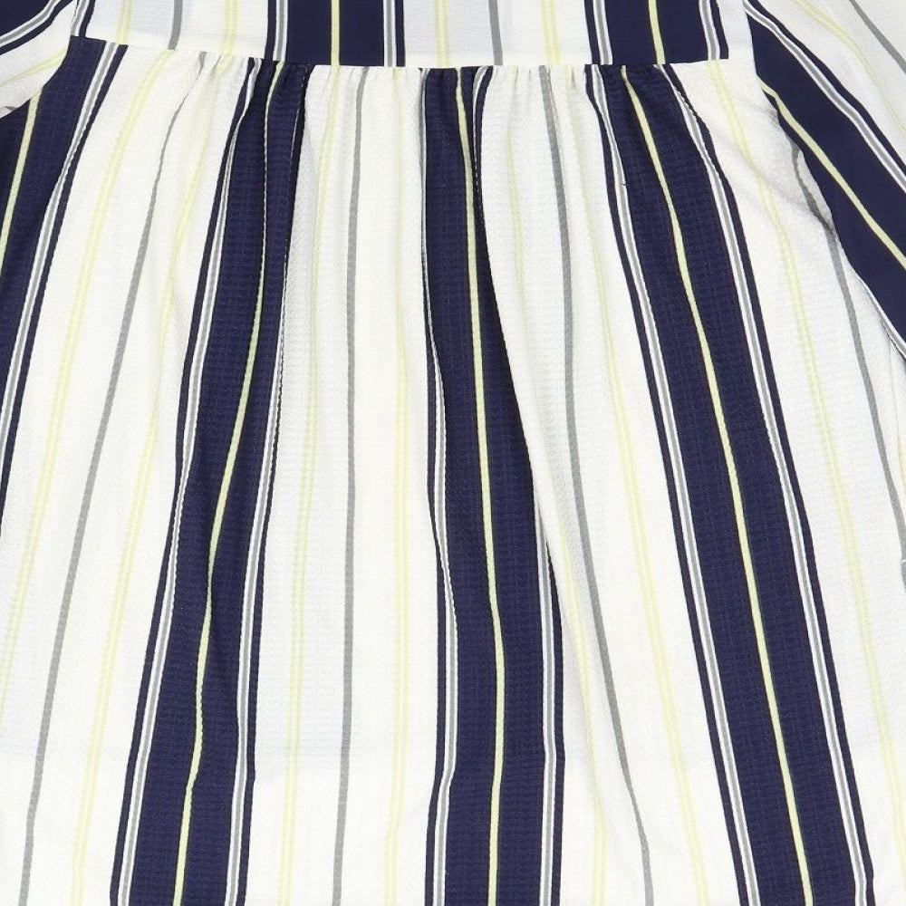 Womens UK Size 10 NEXT Multicoloured Tunic Blouse